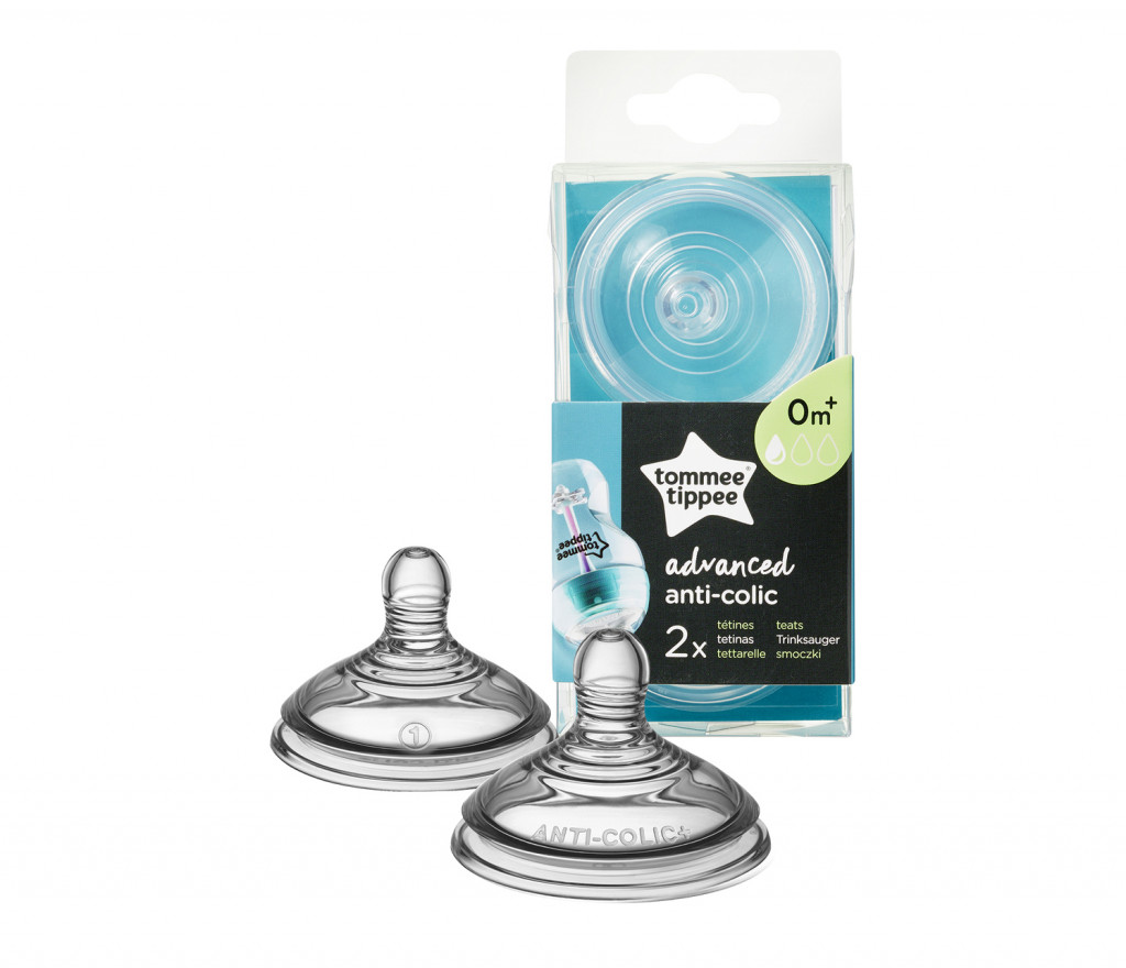 Tommee Tippee Náhradný cumlík C2N ANTI-COLIC Slow Flow 2ks 0m+