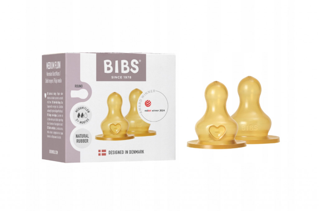 BIBS Baby Bottle kaučukové cumlíky (stredný prietok)