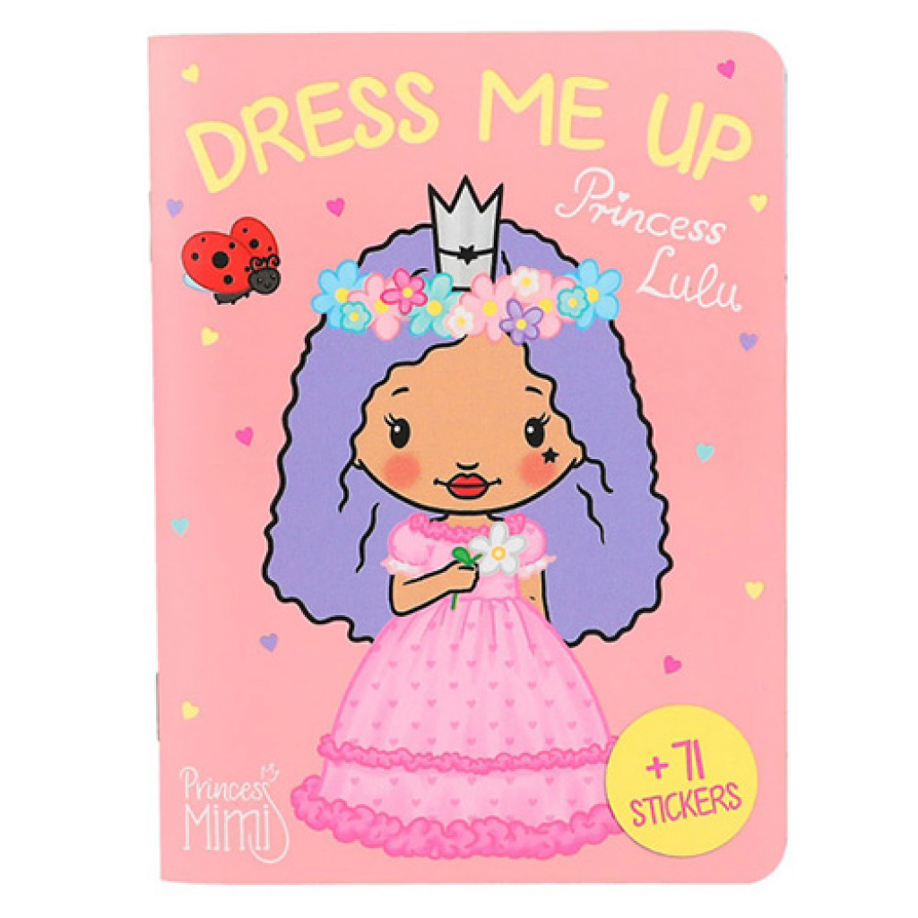 Princess Mimi Kreatívny zošit - Dress me up; Princess Lulu, oranžový, 71 samolepiek