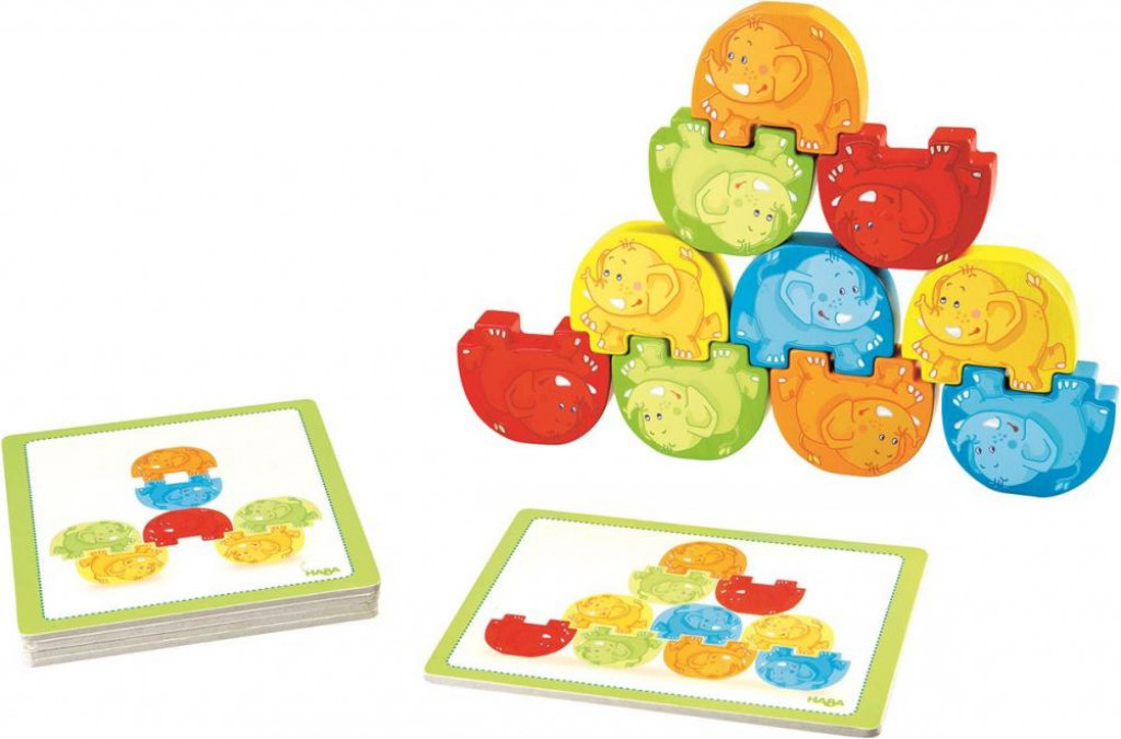 Haba Drevená hra na rozvoj motoriky Slony