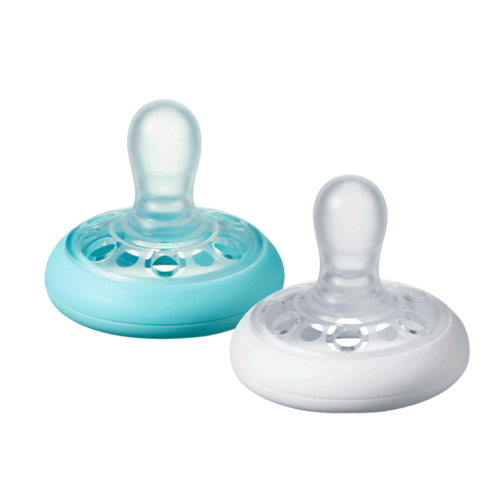 Tommee Tippee Cumlík, breast-like, silikón Natural, 0-6m, 2ks