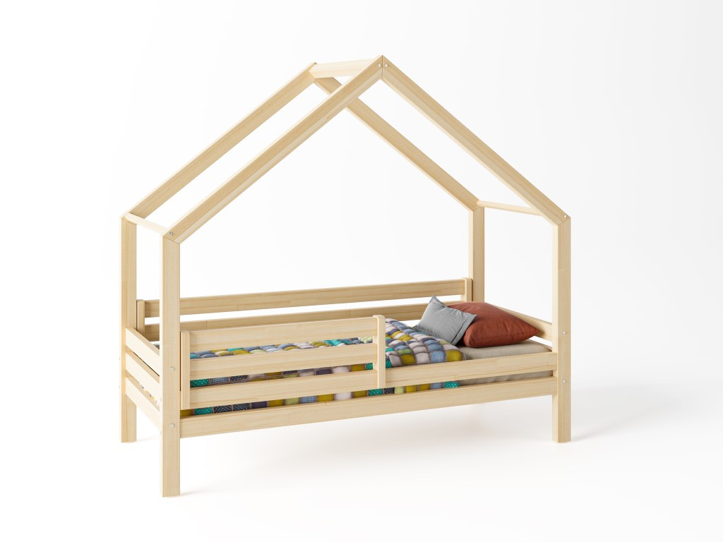 Elis design Domčeková posteľ DOMINANT Premium s voliteľnou zábranou rozmer lôžka: 70 x 160 cm, šuplík, nožičky: s nožičkami, bez šuplíka, zábrany: obe