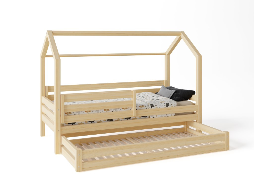 Elis design Domčeková posteľ Premium so šuflíkom rozmer lôžka: 80 x 190 cm, šuplík, nožičky: s nožičkami a so šuplíkom, zábrany: obe