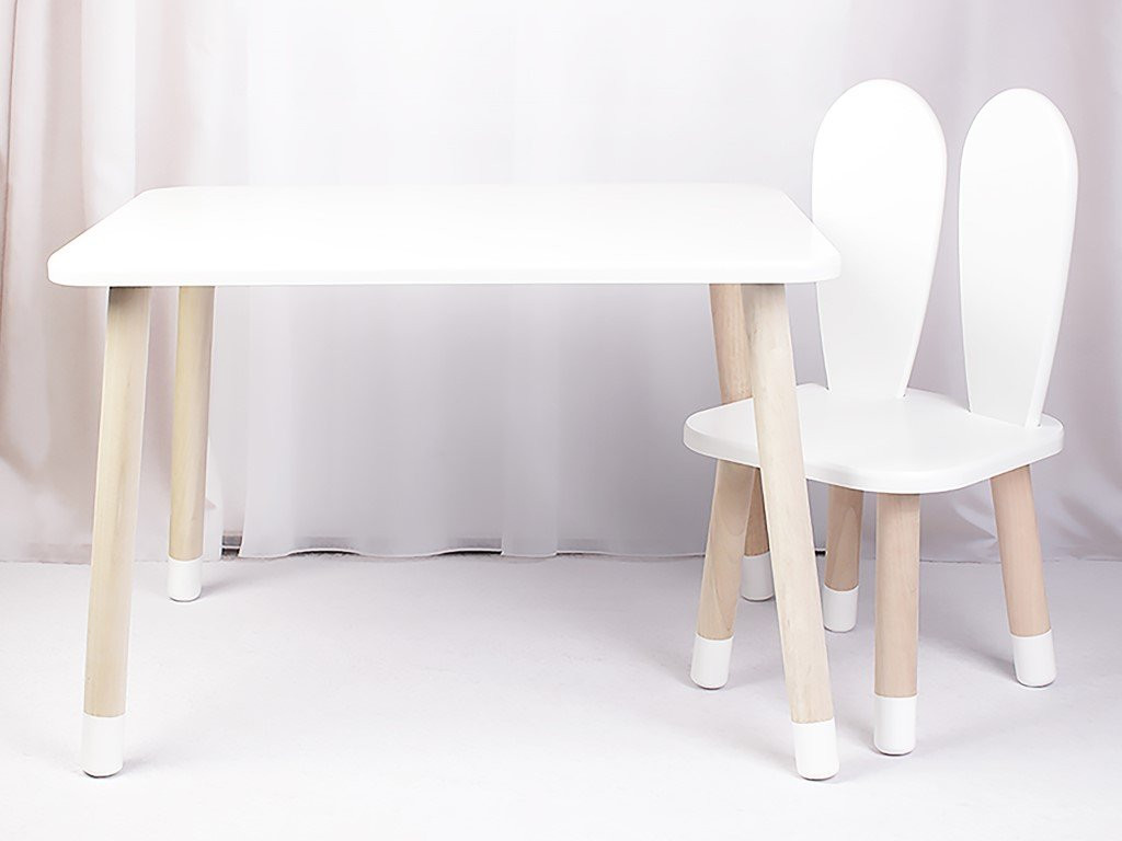 Elis design Detský stôl a stoličky Zajačie ušká variant: stôl + 1 stolička