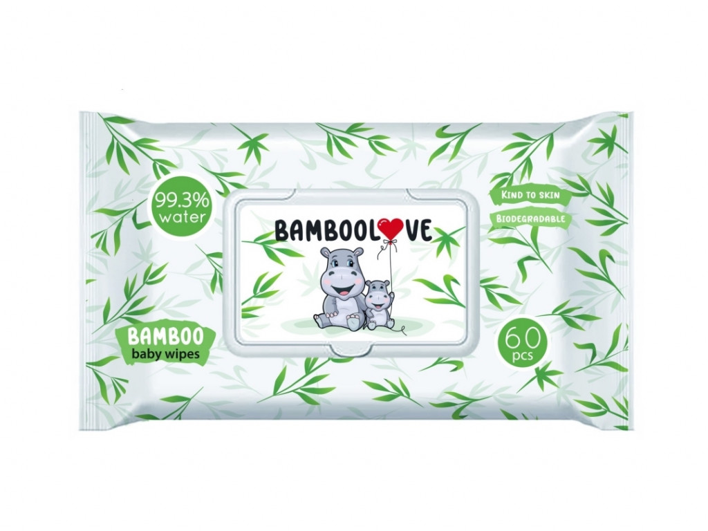 Bamboolove Vlhčené obrúsky bambus 60 ks