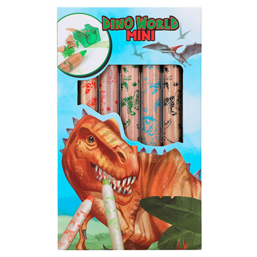 Dino World Súprava pasteliek a strúhadla, 5 pasteliek + 1 strúhadlo
