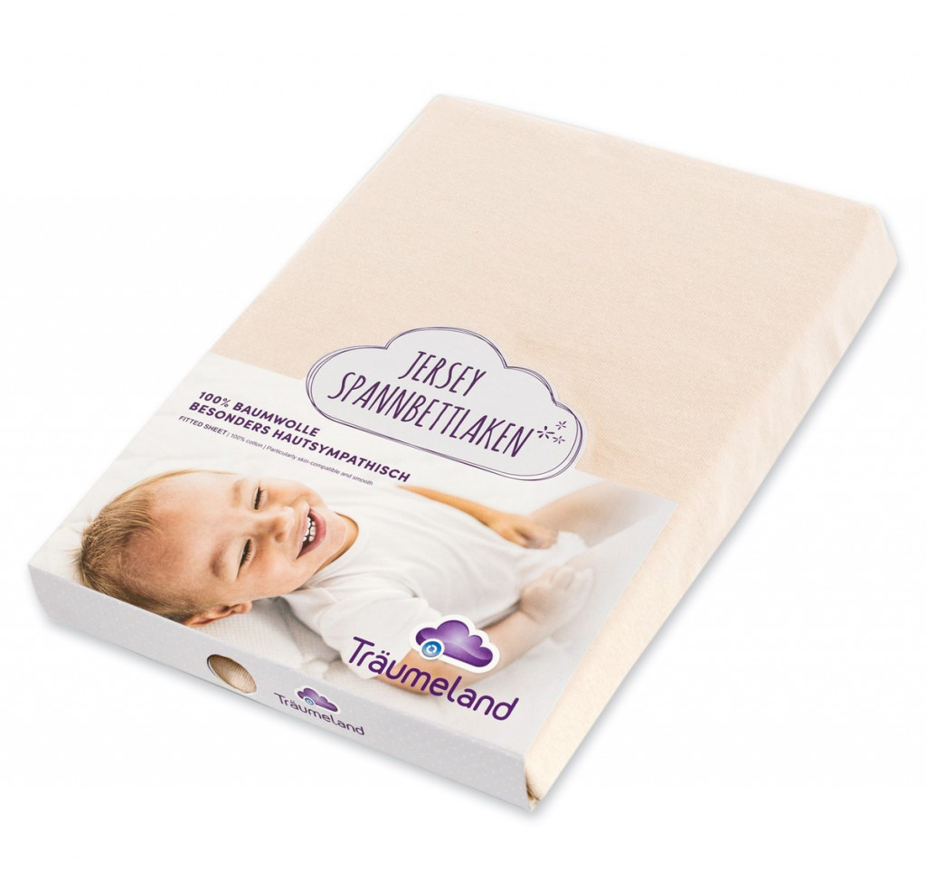 TRÄUMELAND Prestieradlo jersey UNI beige