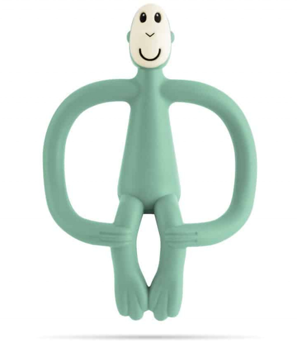 Matchstick Monkey Hryzátko a zubná kefka mint green