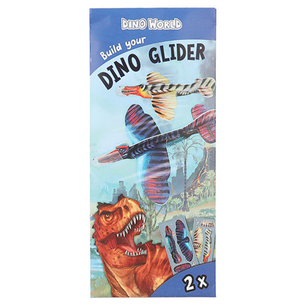 Dino World ASST | Lietajúce hádzadlo Build your Dino Glider, 2ks v balení, Tmavomodrá