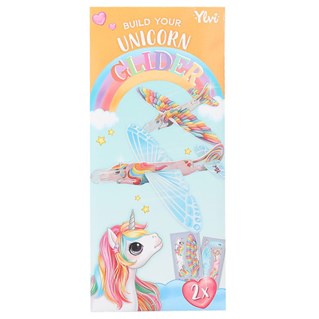 Ylvi ASST | Lietajúce hádzadlo Build your Unicorn Glider, 2ks v balení, Oranžová