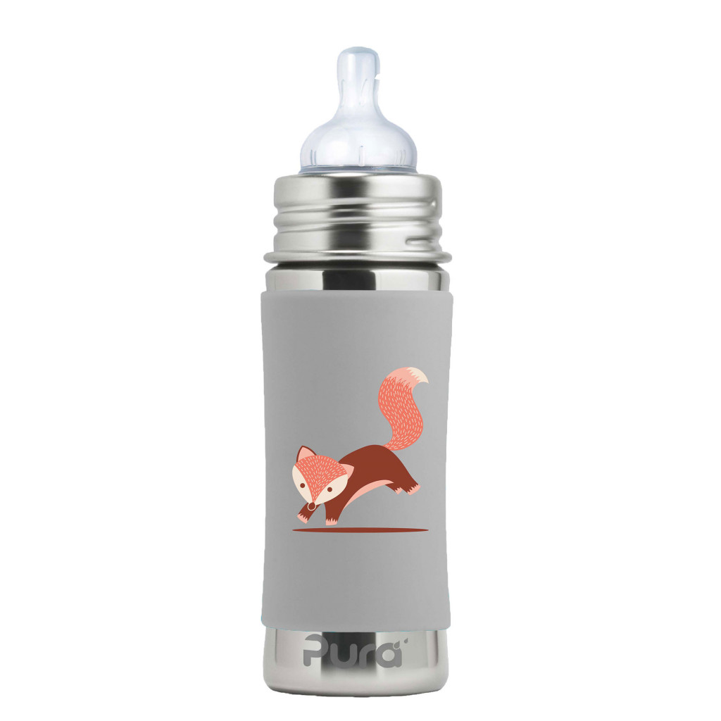 Pura Nerezová dojčenská fľaša 325ml (Fox)