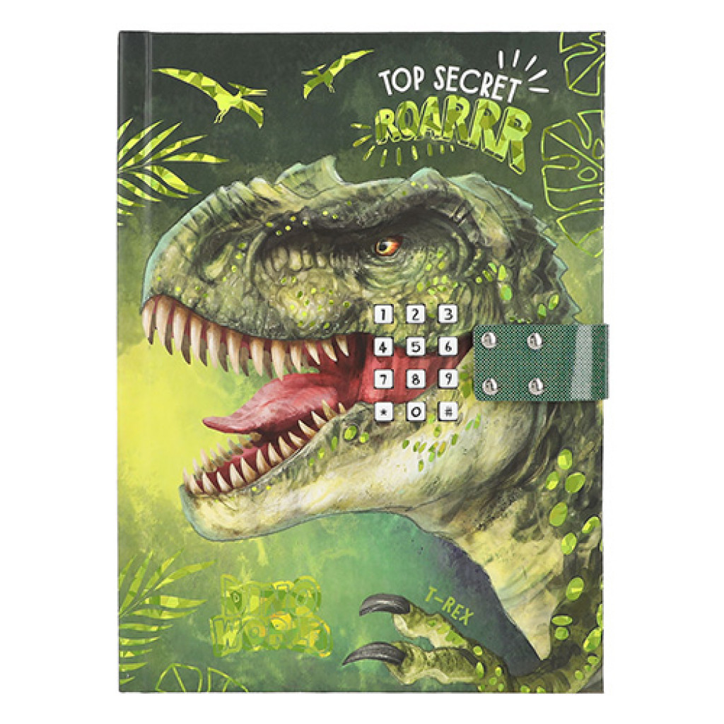 Dino World Zápisník na kód - Zelený