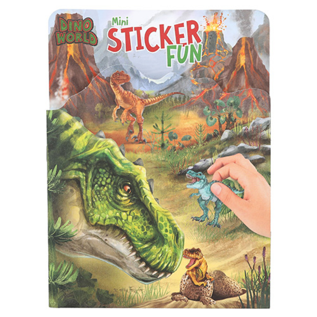 Dino World Mini Sticker Fun, Blok so samolepkami