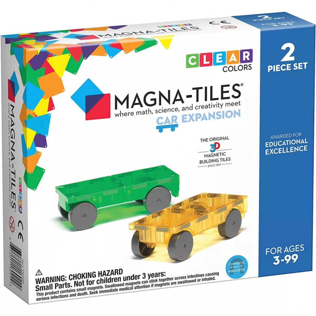 Magna-Tiles Magnetická stavebnica Cars 2 dielna Green/yellow