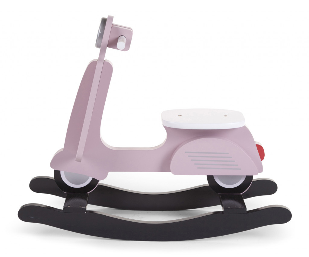 Childhome Hojdací skúter drevený Pink Black