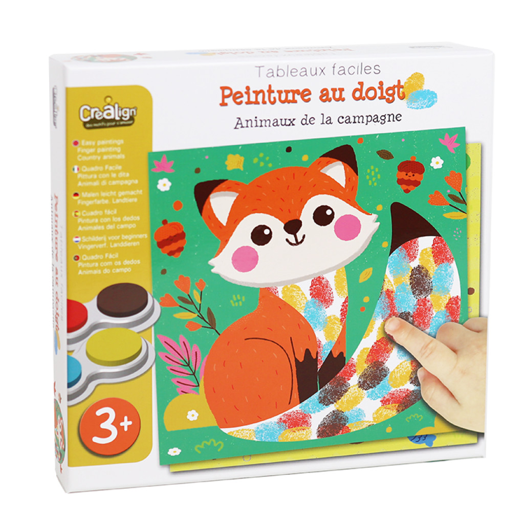 Créa Lign Maľovanie prstovými farbami Lesné zvieratká