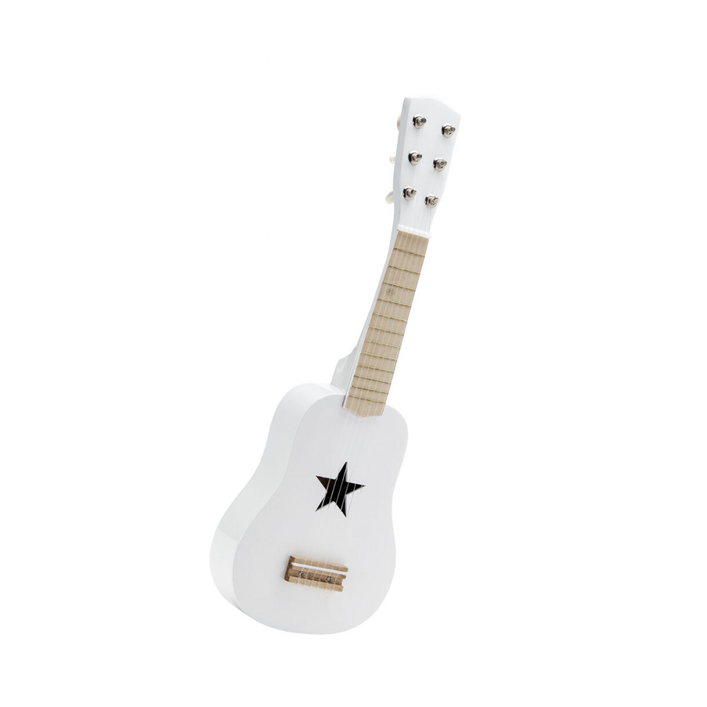 Gitara drevená biela