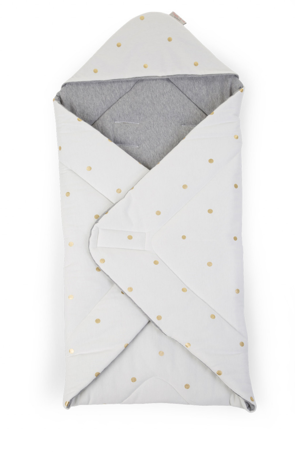 Childhome Rýchlozavinovačka s kapucňou 75x75cm Jersey Gold Dots