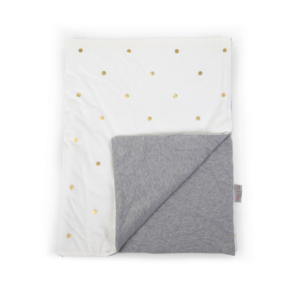 Childhome Prikrývka 80x100cm Jersey Gold Dots