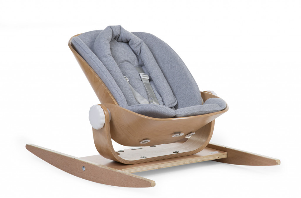 Childhome Podložka do hojdacieho ležadla Wood Rock Jersey Grey