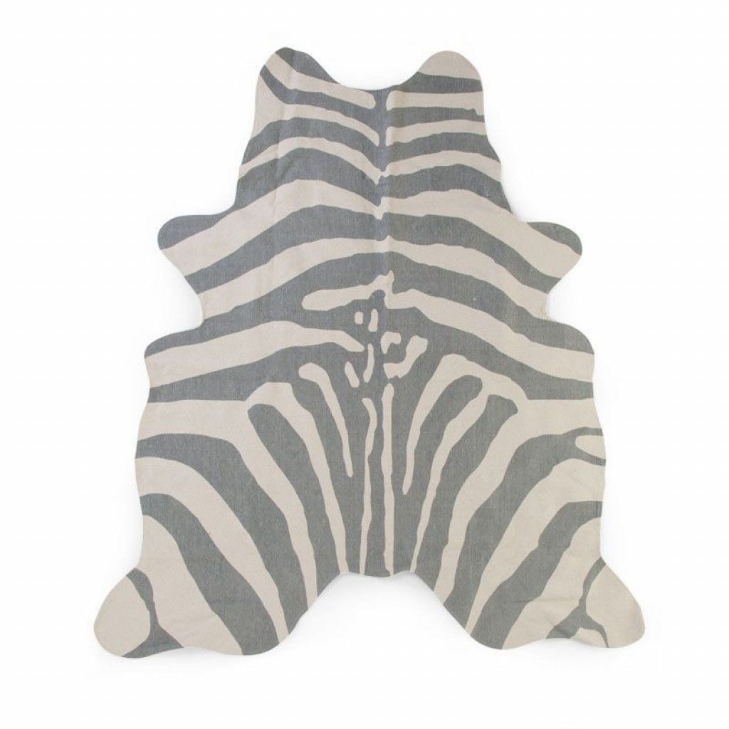 Childhome Koberec Zebra šedý 145x160 cm