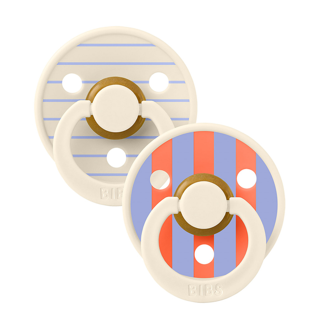 BIBS Colour Pin cumlíky z prírodného kaučuku 2ks - veľkosť 1 (Ivory Hush Mix)
