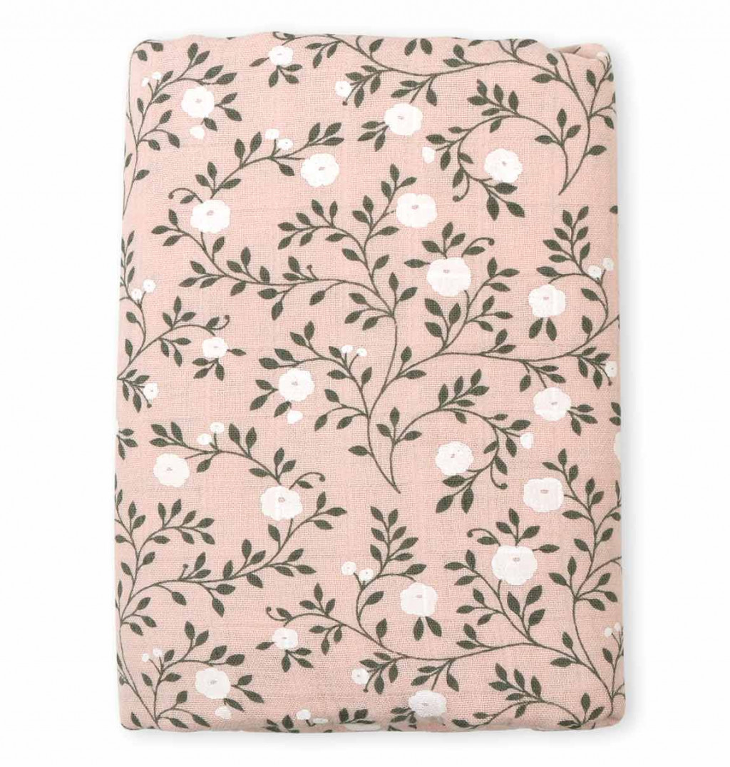 A Little Lovely Company Mušelínová osuška XL, blossom - dusty pink