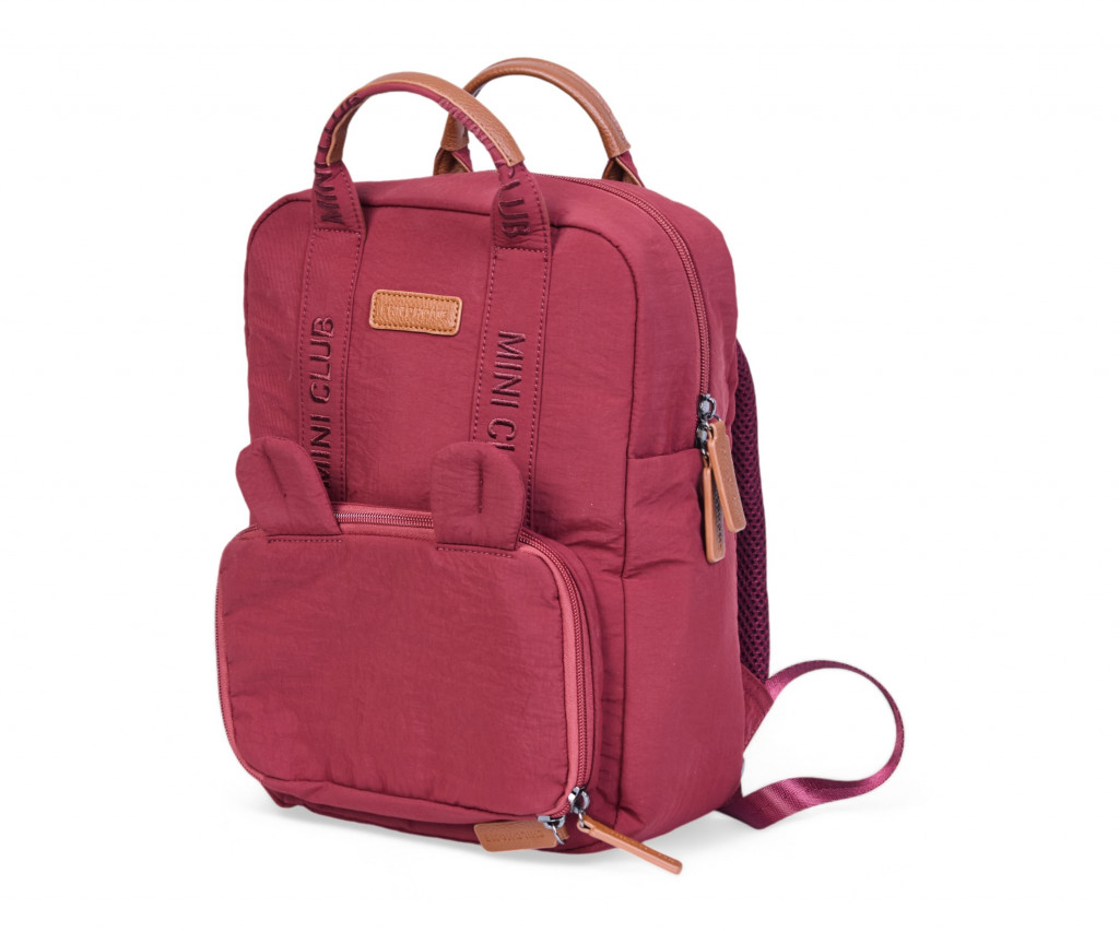 Childhome Detský batoh Mini Club Signature Burgundy