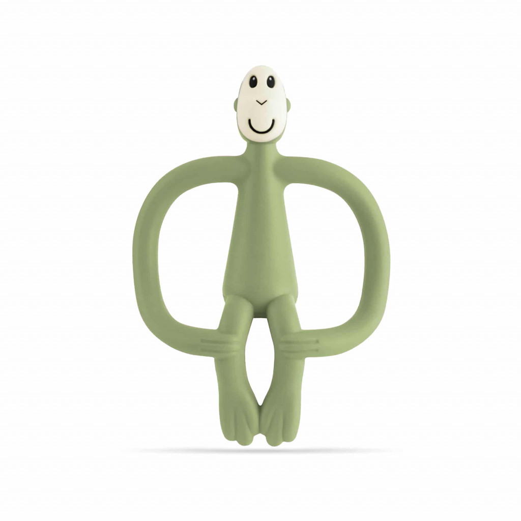 Matchstick Monkey Hryzadlo a zubná kefka olive