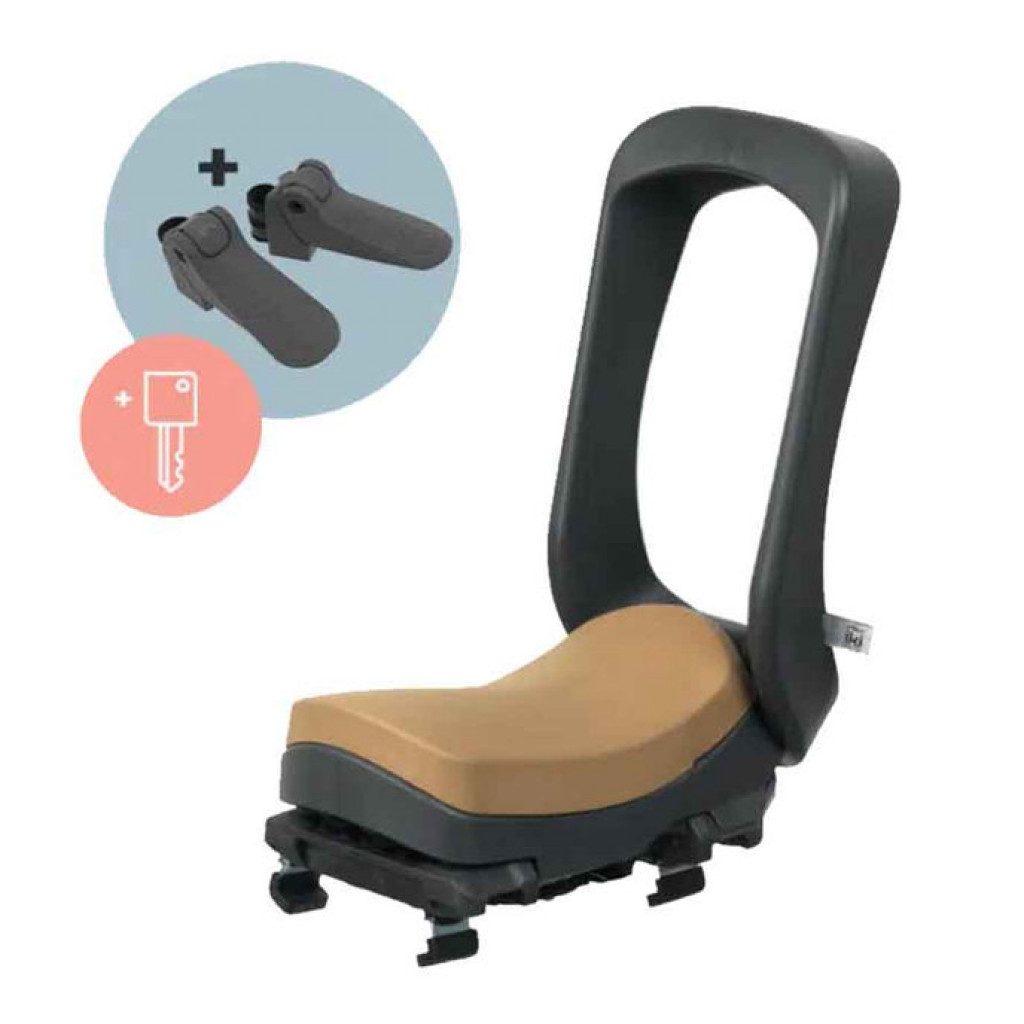 Urban Iki Detské sedadlo na bicykel junior s adaptérom zadné Bincho Čierna/Kurumi Hnedá Bincho Čierna/Kurumi Hnedá