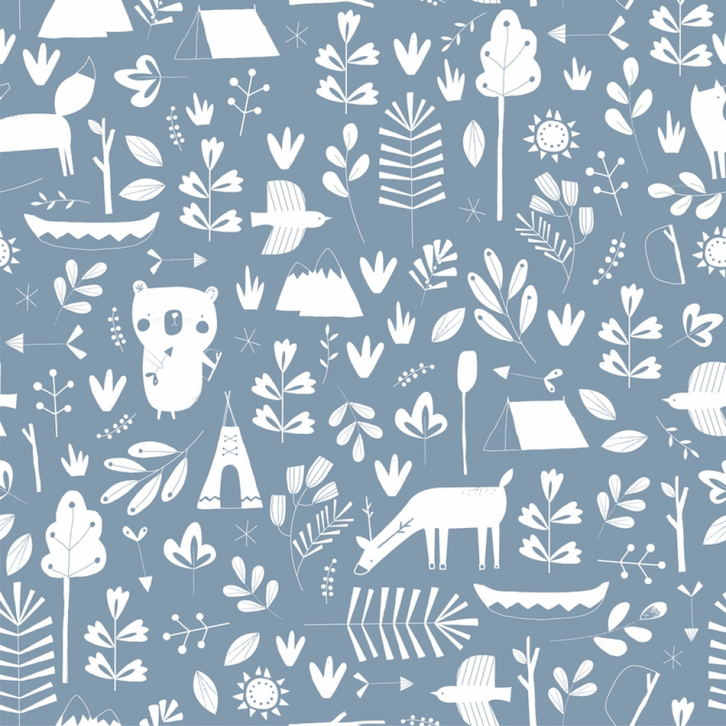 Little Dutch - textil Tapeta adventure blue