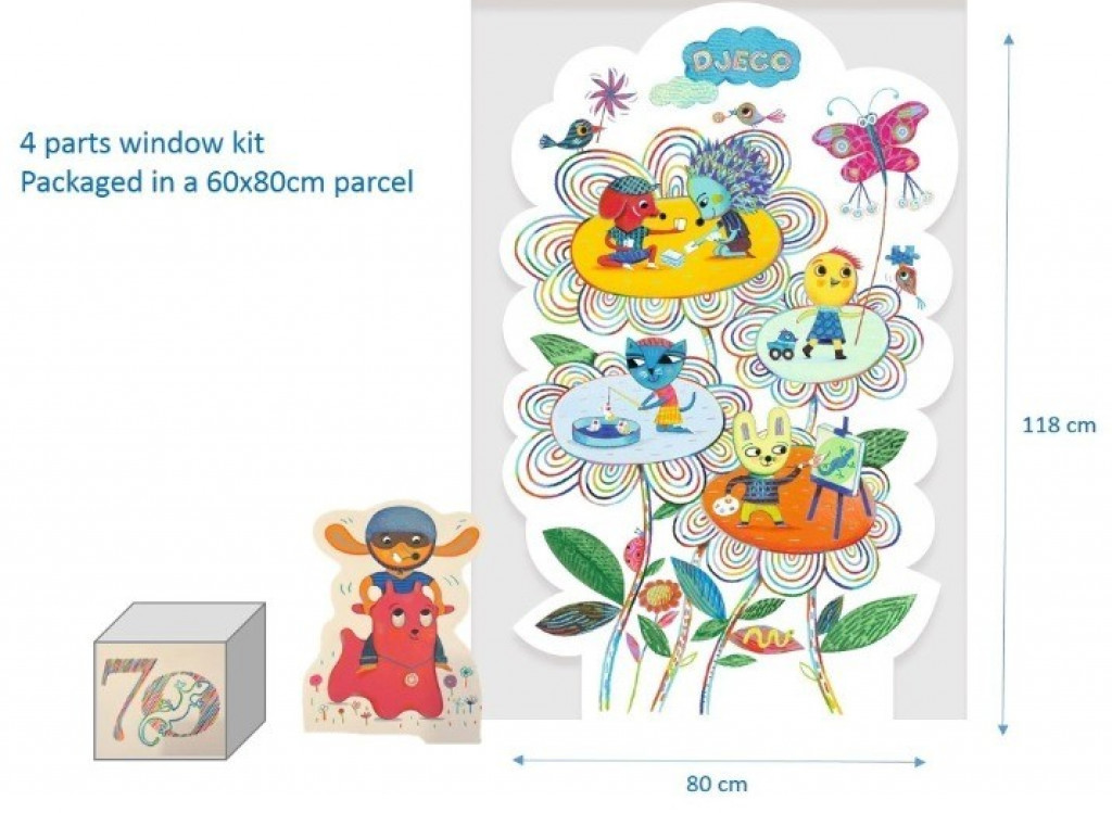 DJECO Jarný display 2024 do výkladu- SPRINGTIME WINDOW KIT