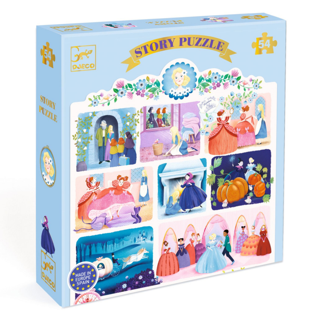 DJECO Príbehové Puzzle: Popoluška, 54 pcs
