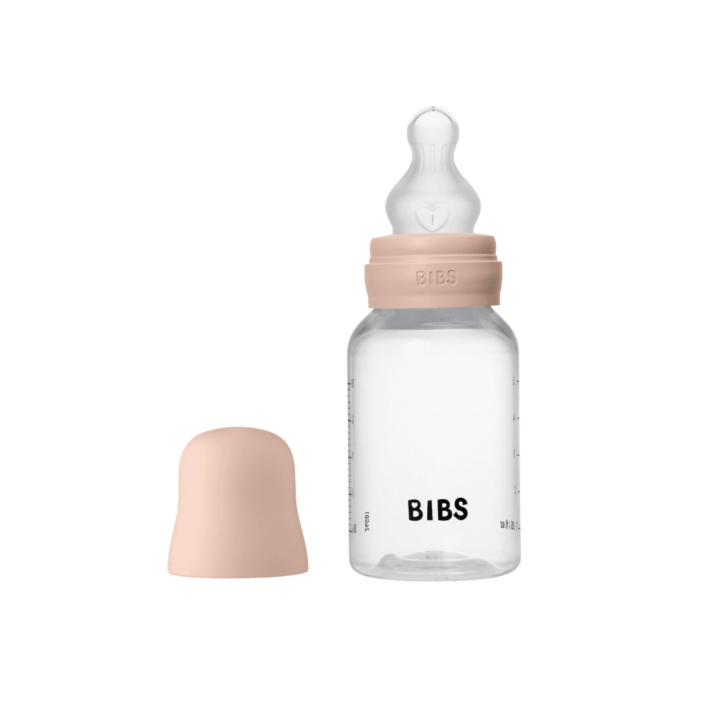 BIBS Antikoliková fľaša so silikónovým cumlíkom 150ml (Blush)