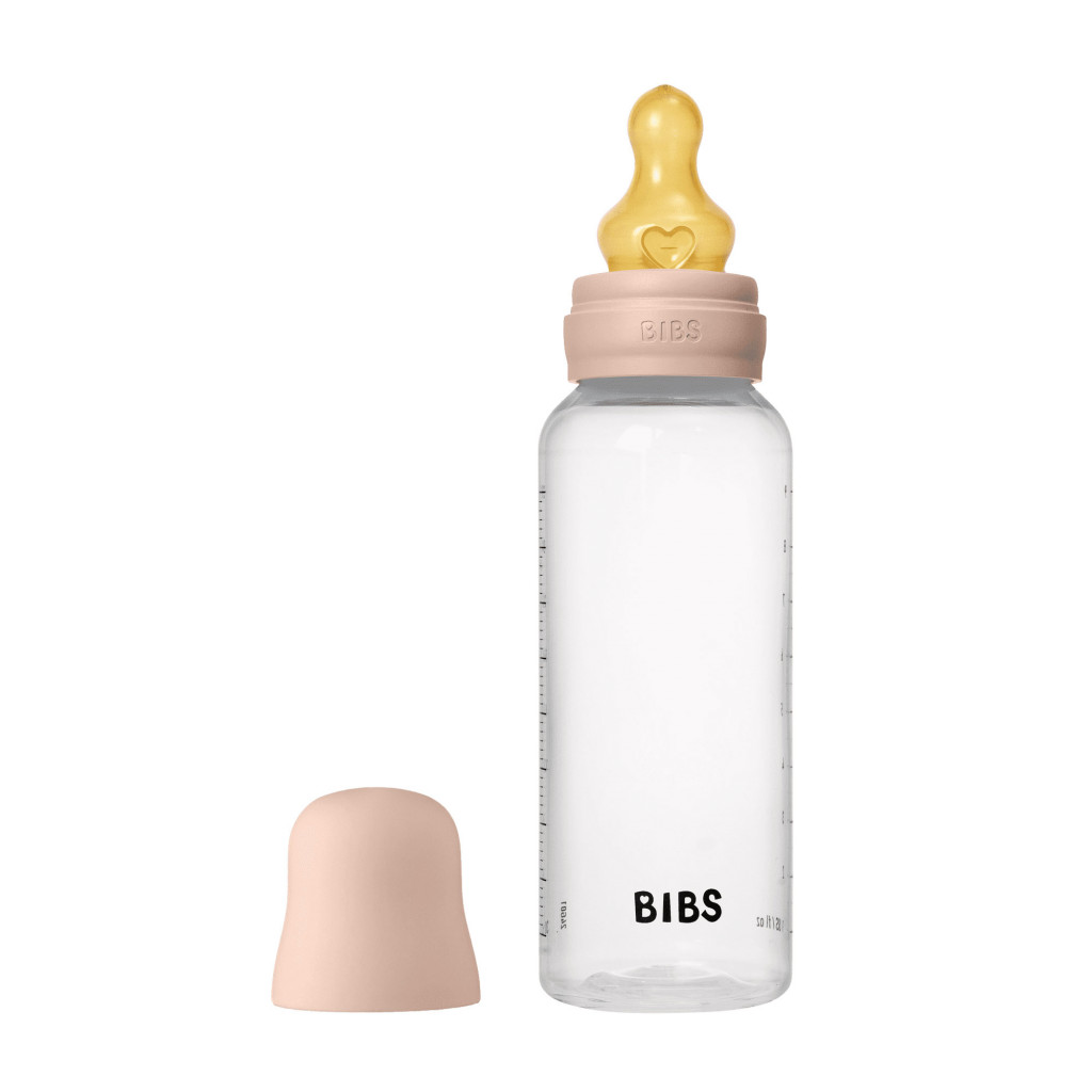 BIBS Antikoliková fľaša s kaučukovým cumlíkom 270ml (Blush)