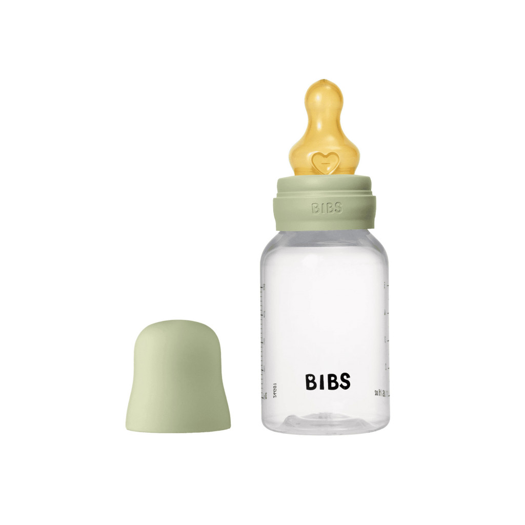 BIBS Antikoliková fľaša s kaučukovým cumlíkom 150ml (Sage)