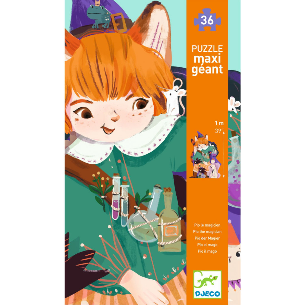 DJECO Čarodejník Pio: Obrovské 36 dielne puzzle