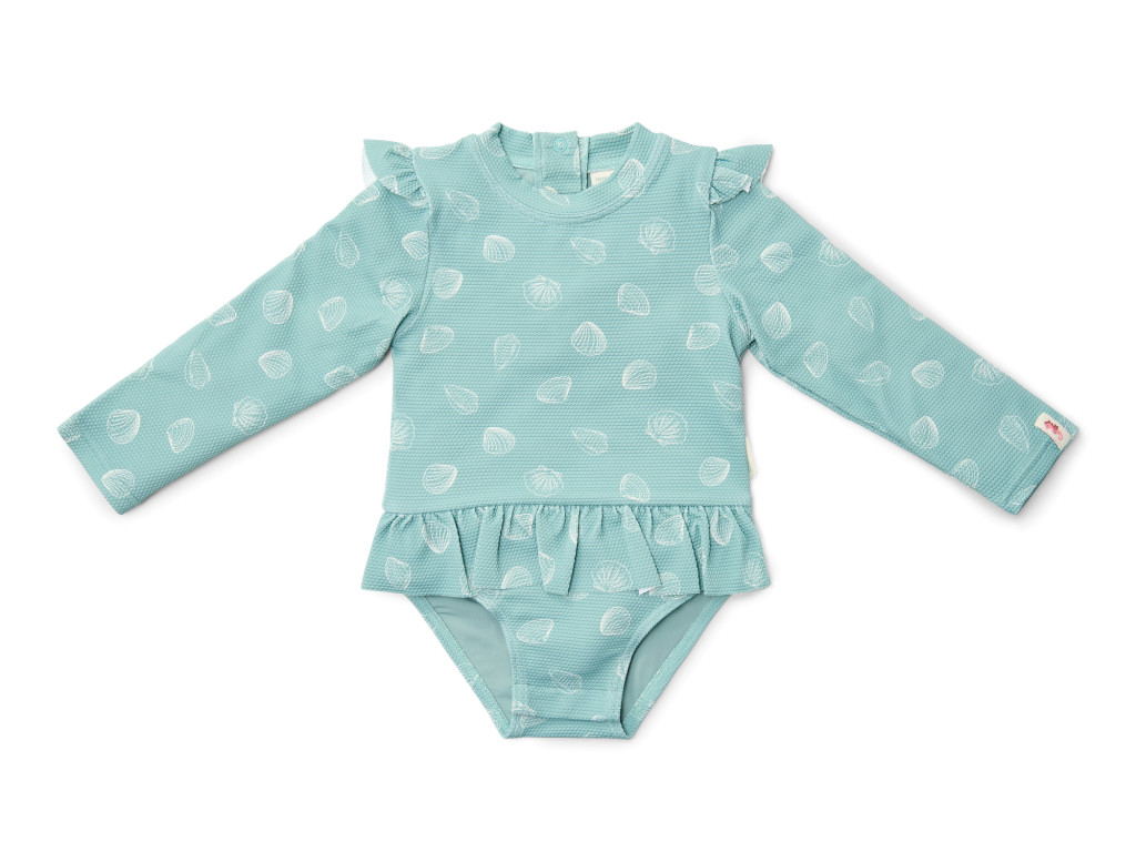 Little Dutch Plavky dlhý rukáv Ocean Treasures Surf Blue veľ. 98/104