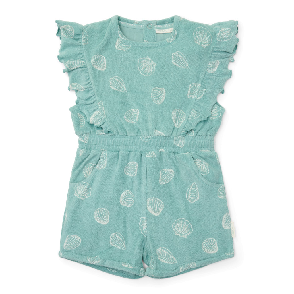 Little Dutch Overal letný Ocean Treasures Surf Blue veľ. 86/92