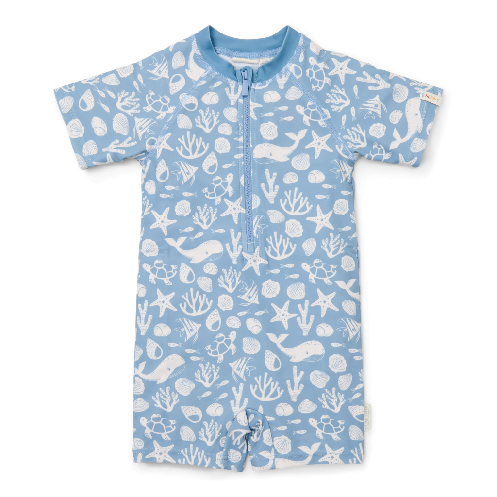 Little Dutch Plavky krátky rukáv Ocean Sea Life Blue veľ. 74/82