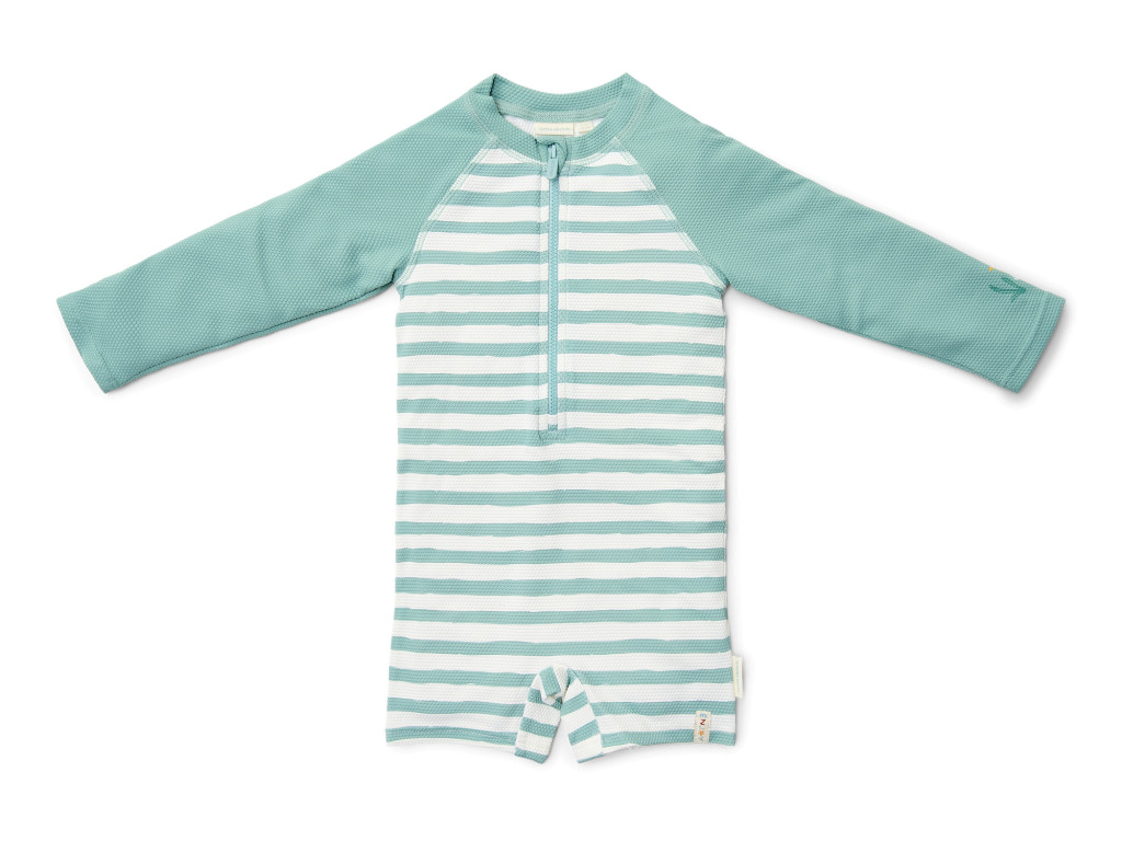 Little Dutch Plavky dlhý rukáv Stripes Surf Blue veľ. 98/104