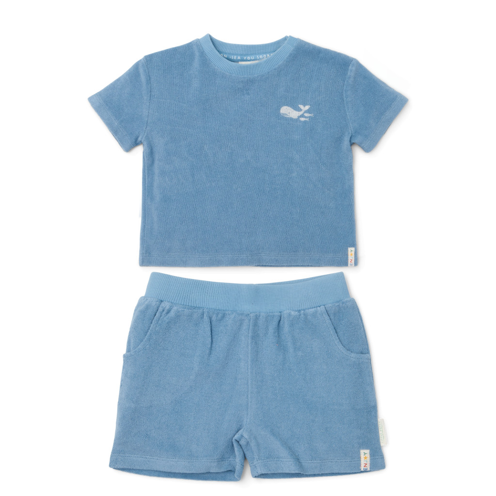 Little Dutch Tričko a kraťasy Ocean Sea Life Blue vel. 86/92