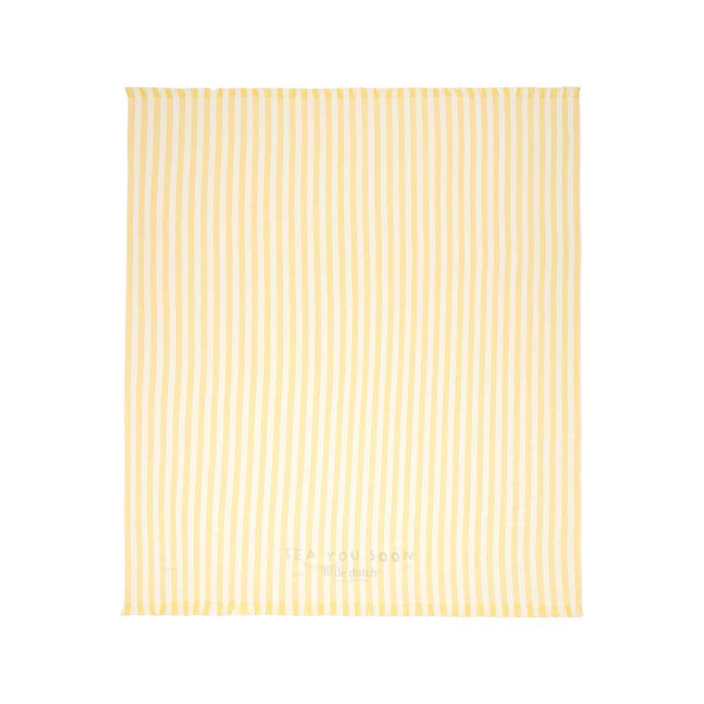 Little Dutch Plážová osuška 200x200 cm Beach Sunny Yellow
