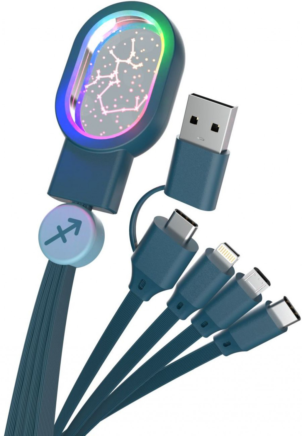 MOB Astro nabíjací kábel Universal Luminous Astro Cable 4 in 1 MOB - Sagittarius