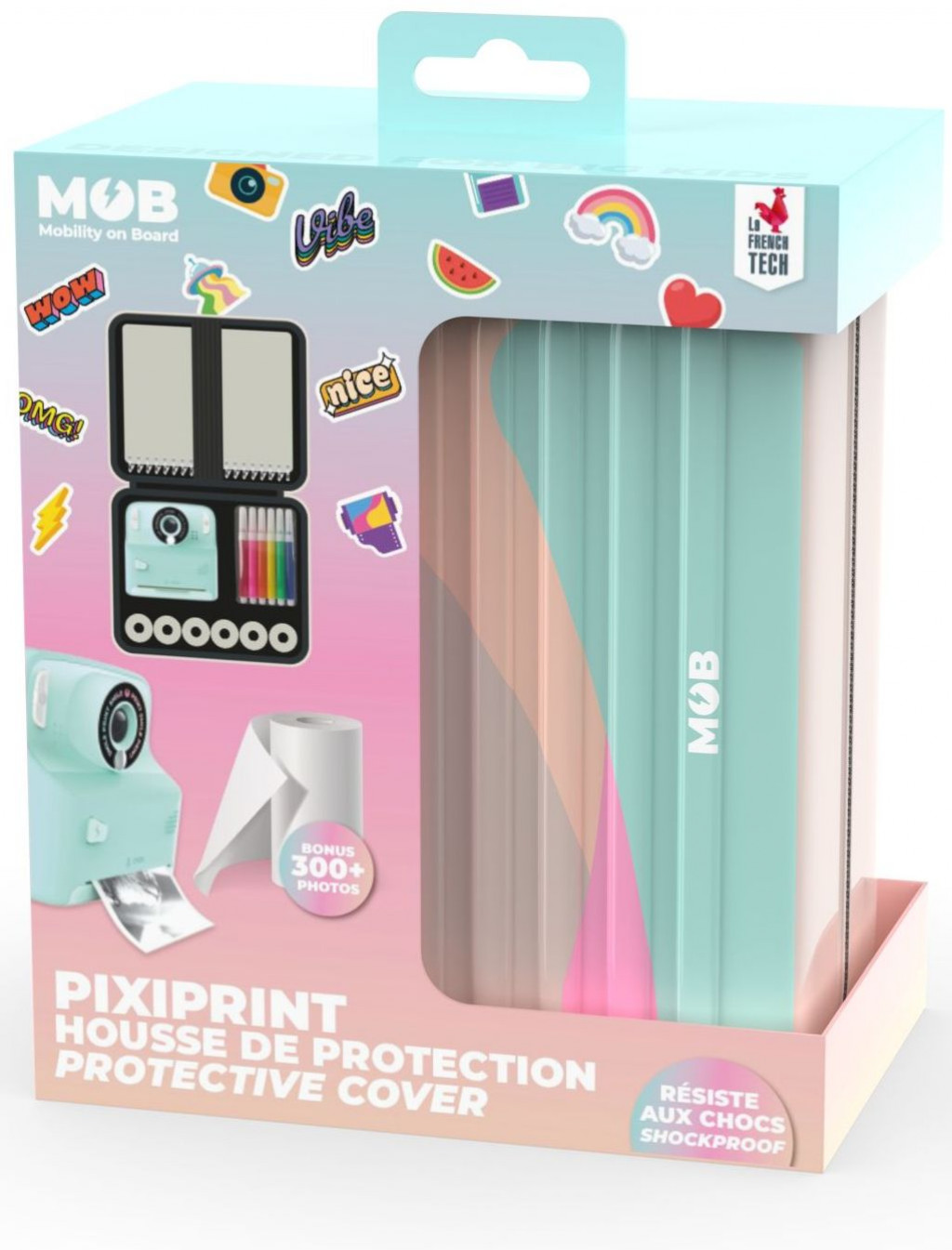 MOB Cestovná doplnková súprava k Pixiprint MOB - Travel Recharge Kit: Pixiprint case + 4 Paper Rolls (3 classical + 1 sticker)