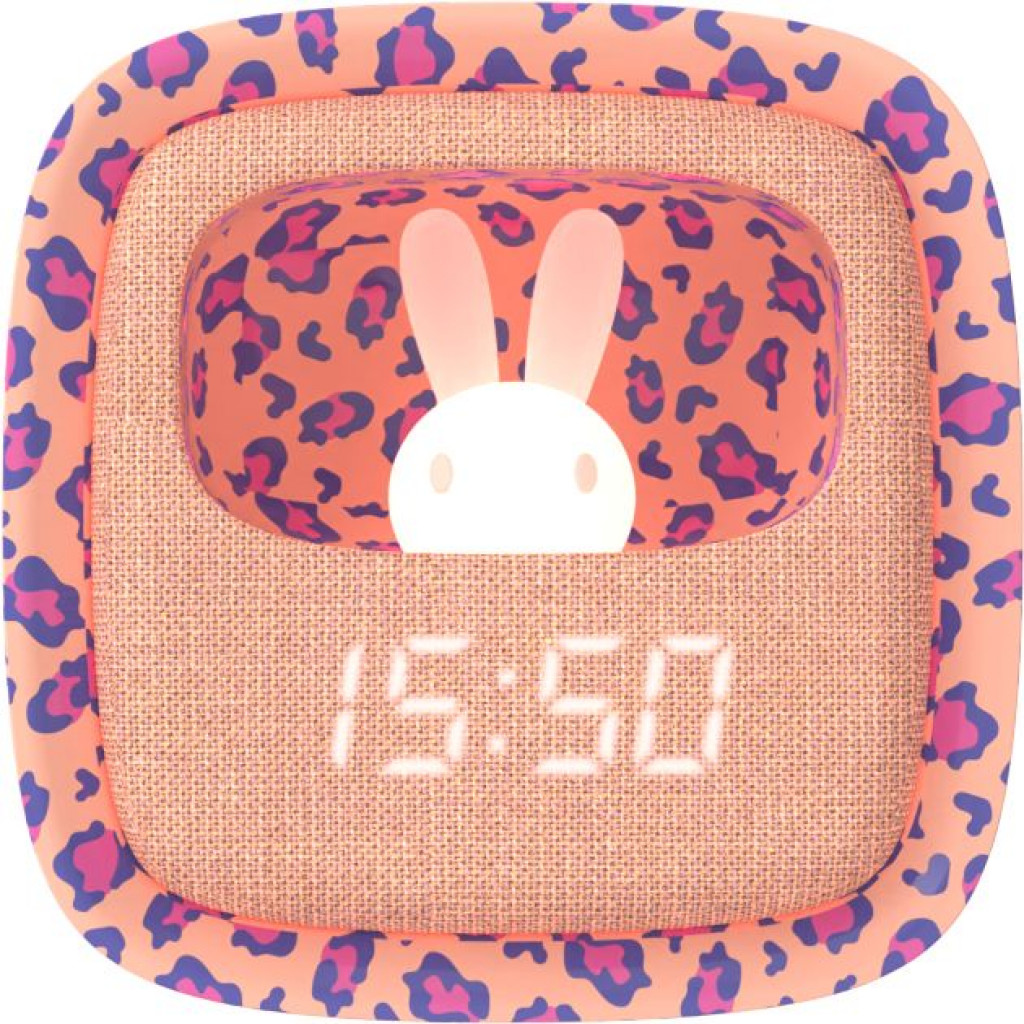 MOB Budík a noční světlo MOB Billy Clock and light - Leopard Rose