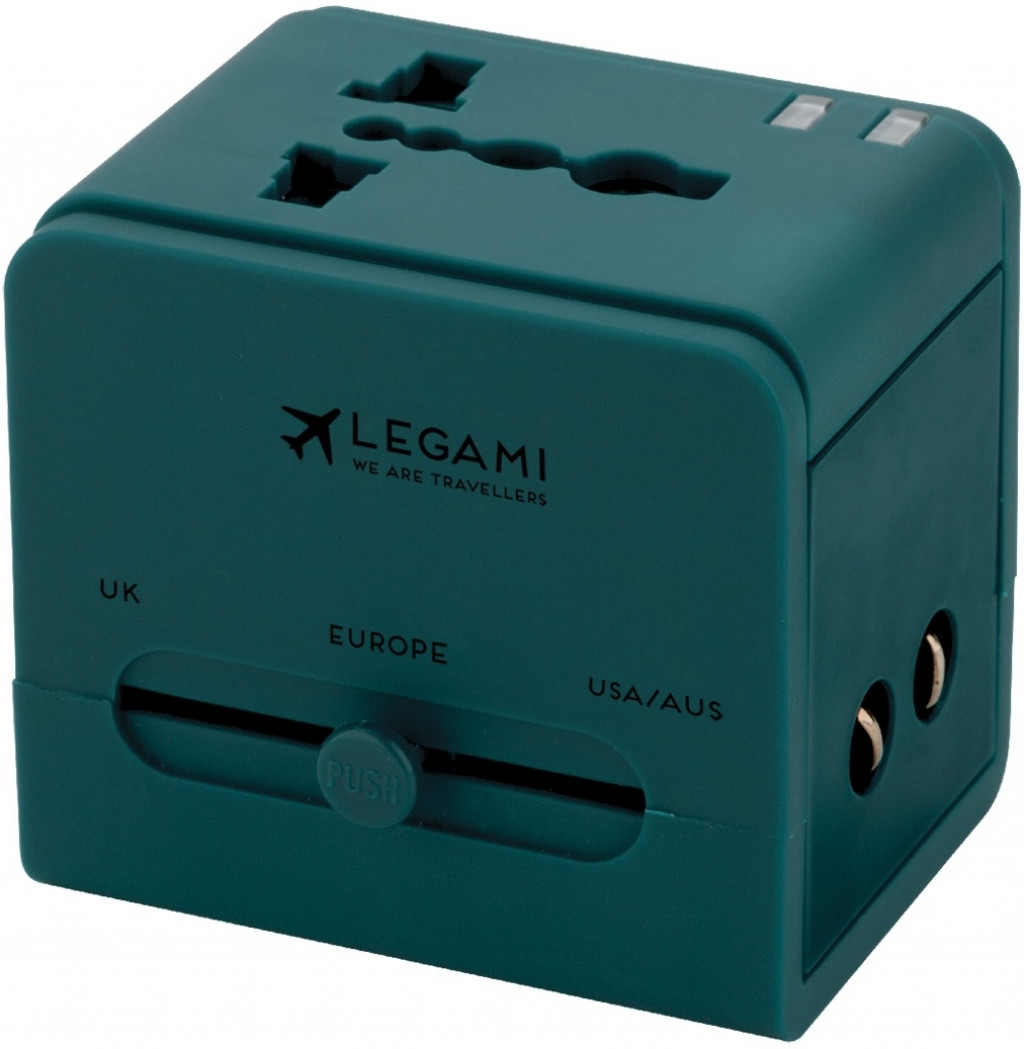 Legami Cestovný adaptér Legami Universal Worldwide Travel Adapter - Petrol Blue