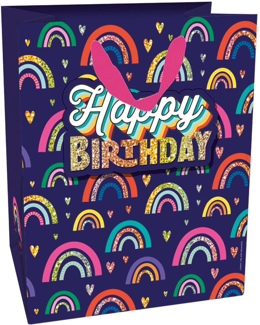 Legami Darčeková taška Legami veľká - Happy Birthday Rainbow