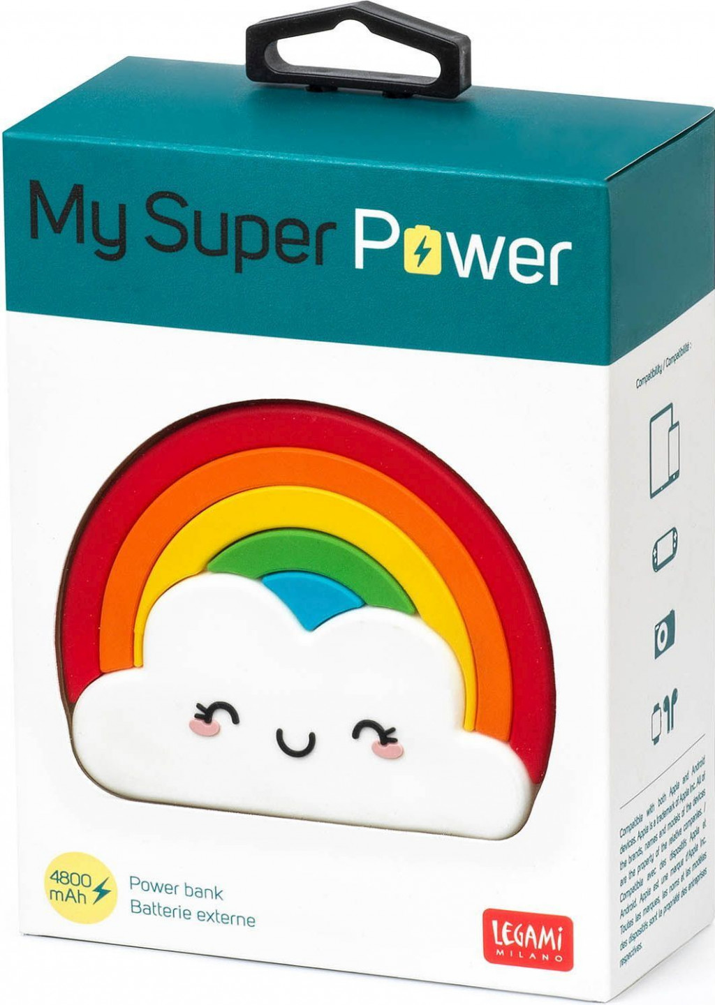 Legami Detská powerbanka Legami 4800 mAh - dúha