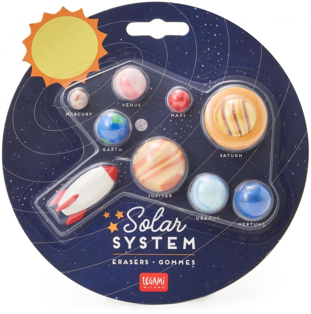 Legami Súprava mazacích gúm Legami – Solar system